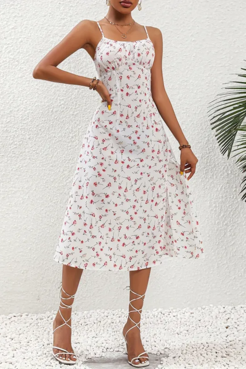 EP | Robe fendue à pois pour femme