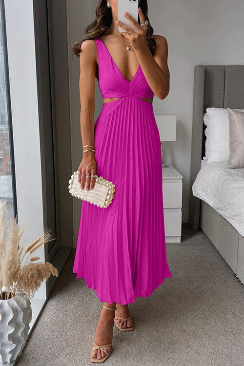 EP | Elégante robe midi plissée en satin