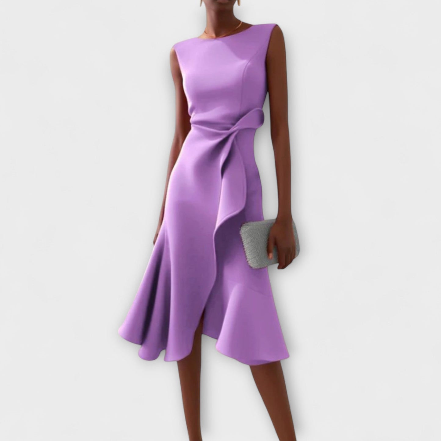 EP | Juliette™ - Robe midi asymétrique élégante drapée