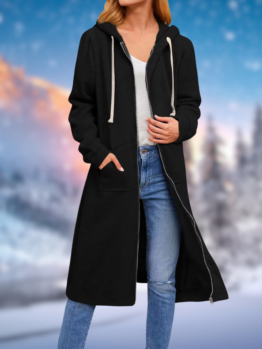 EP | Manteau long à la mode avec cordon de serrage