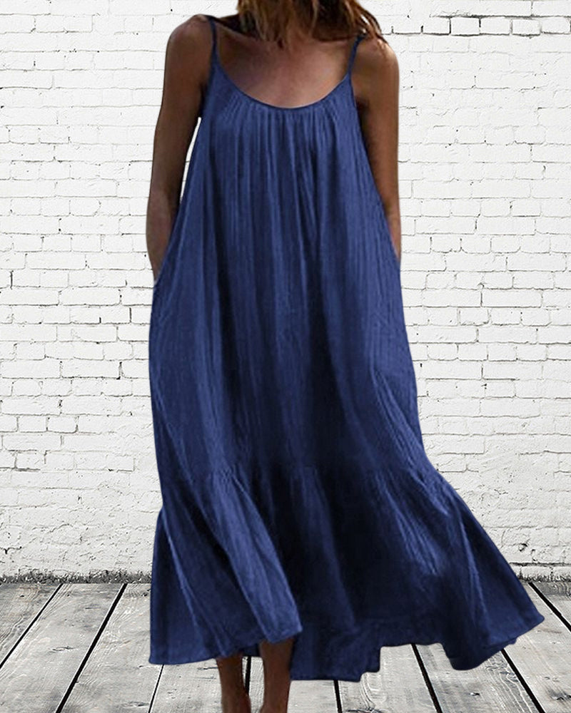 EP | Robe midi sans manches unie
