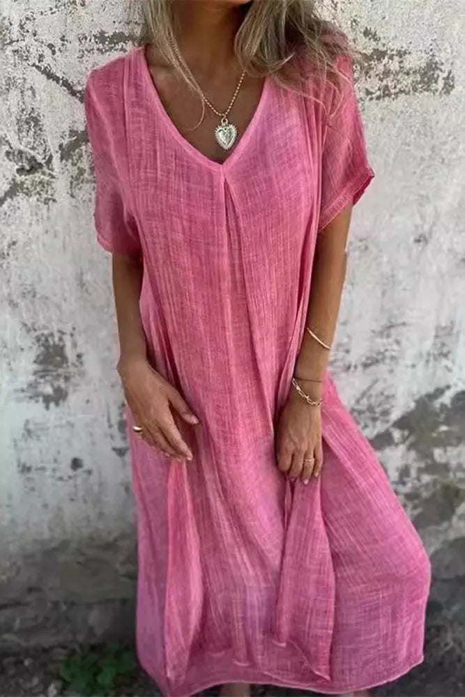EP | Confortable robe longue avec décolleté en V