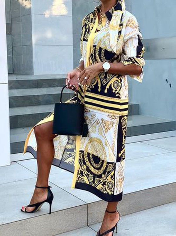 EP | Robe maxi manches longues col V Groovy
