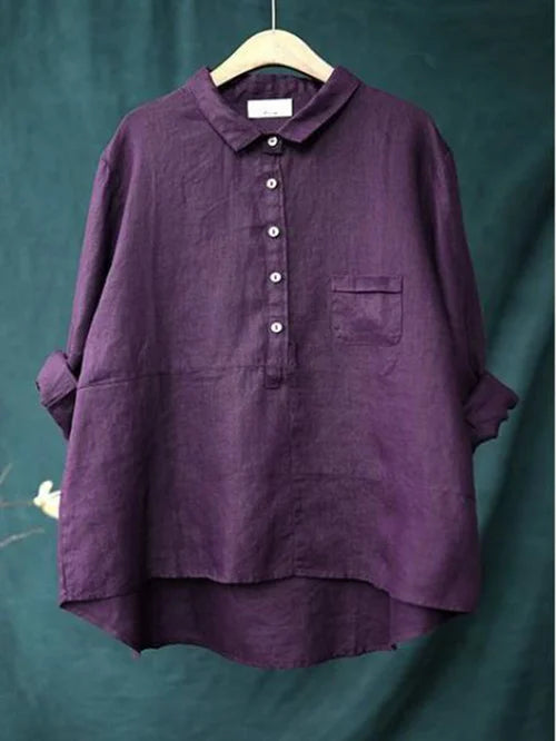 ND | col revers button-down chemise à manches longues avec poches