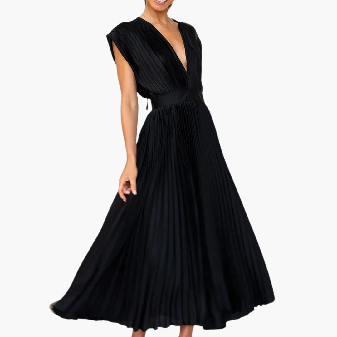 EP | Robe midi florale à manches bouffantes