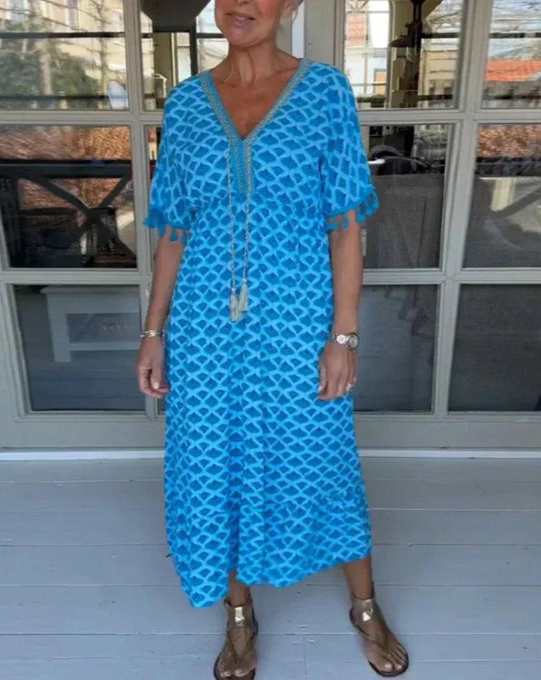 EP | Robe midi confortable et ample avec décolleté en V