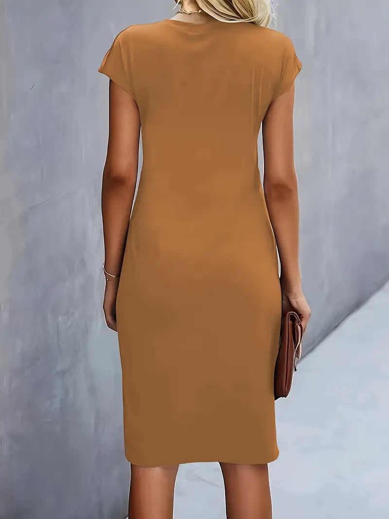 EP | Robe midi avec design de nœuds sur le devant