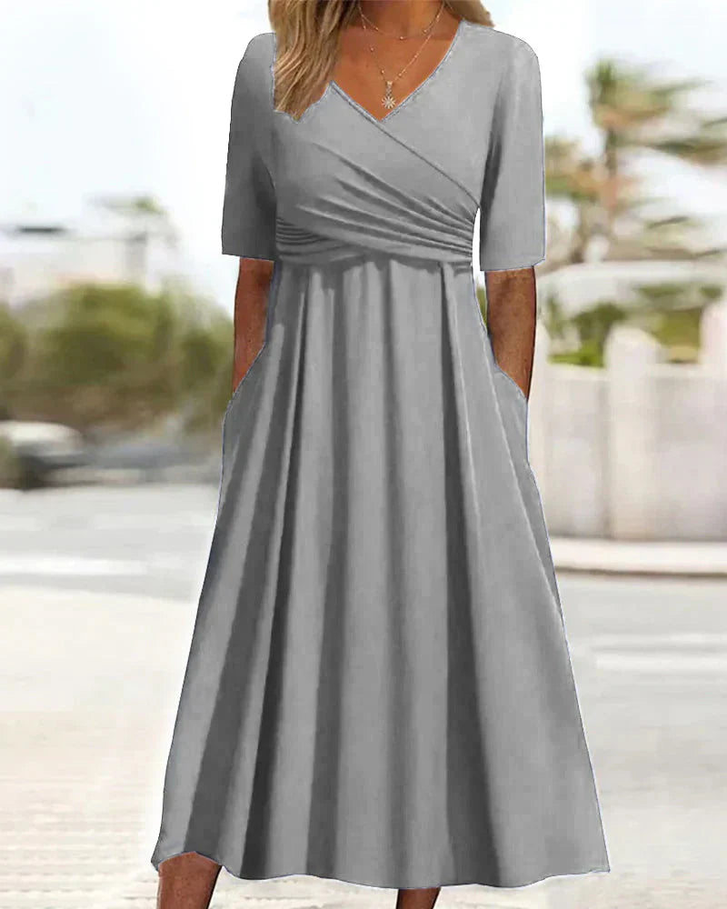 EP | Robe crossover à manches courtes