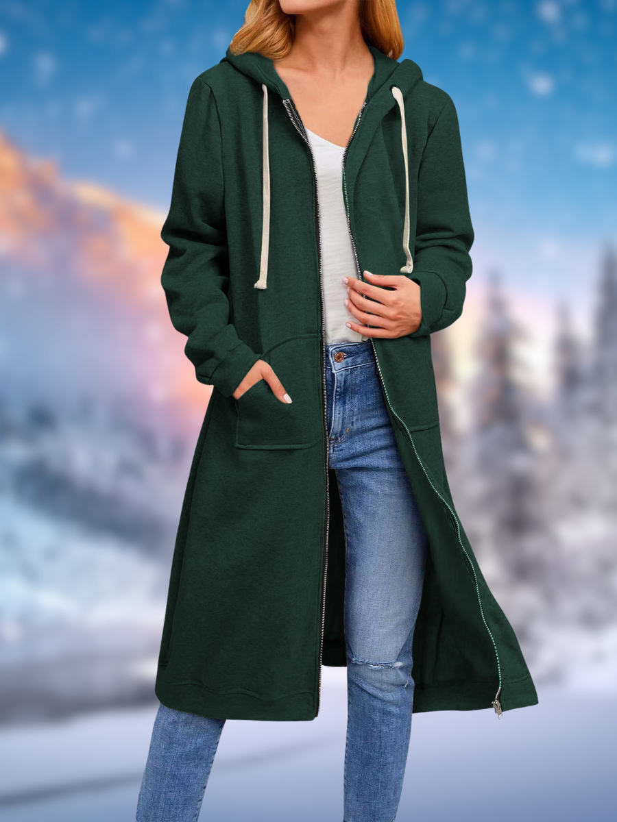 EP | Manteau long à la mode avec cordon de serrage