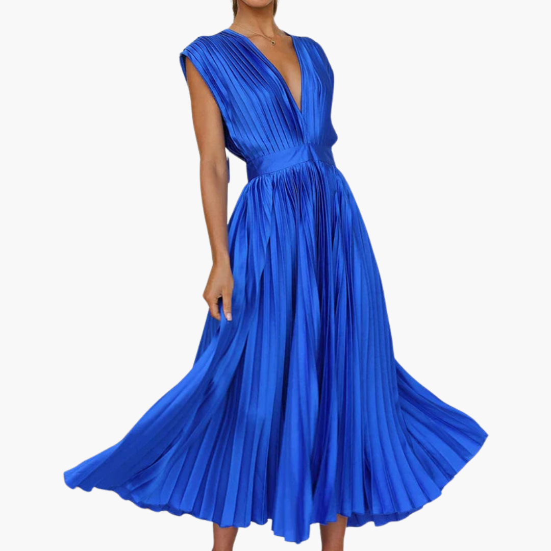 EP | Robe midi florale à manches bouffantes