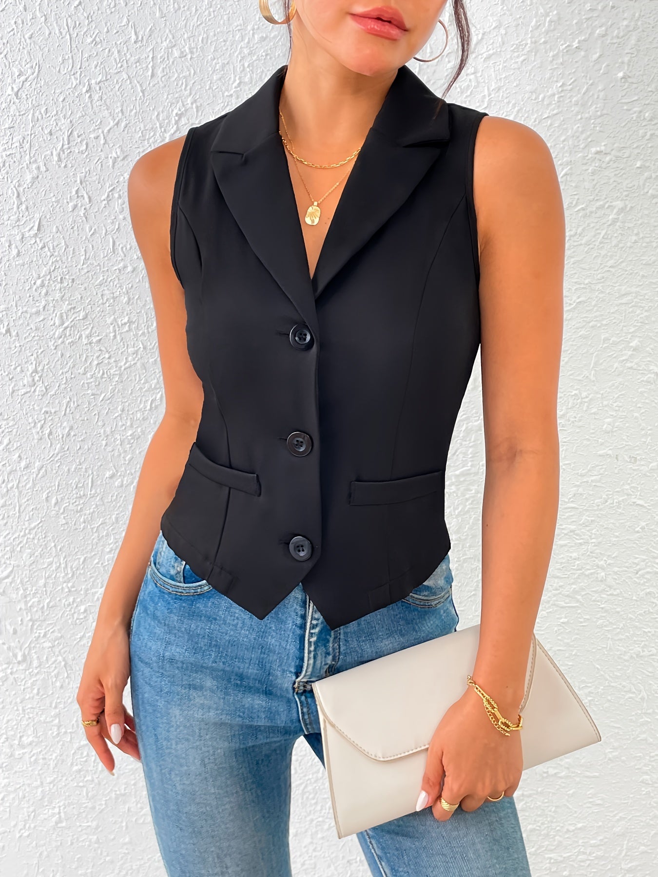 ND | Gilet noir chic printemps pour femmes