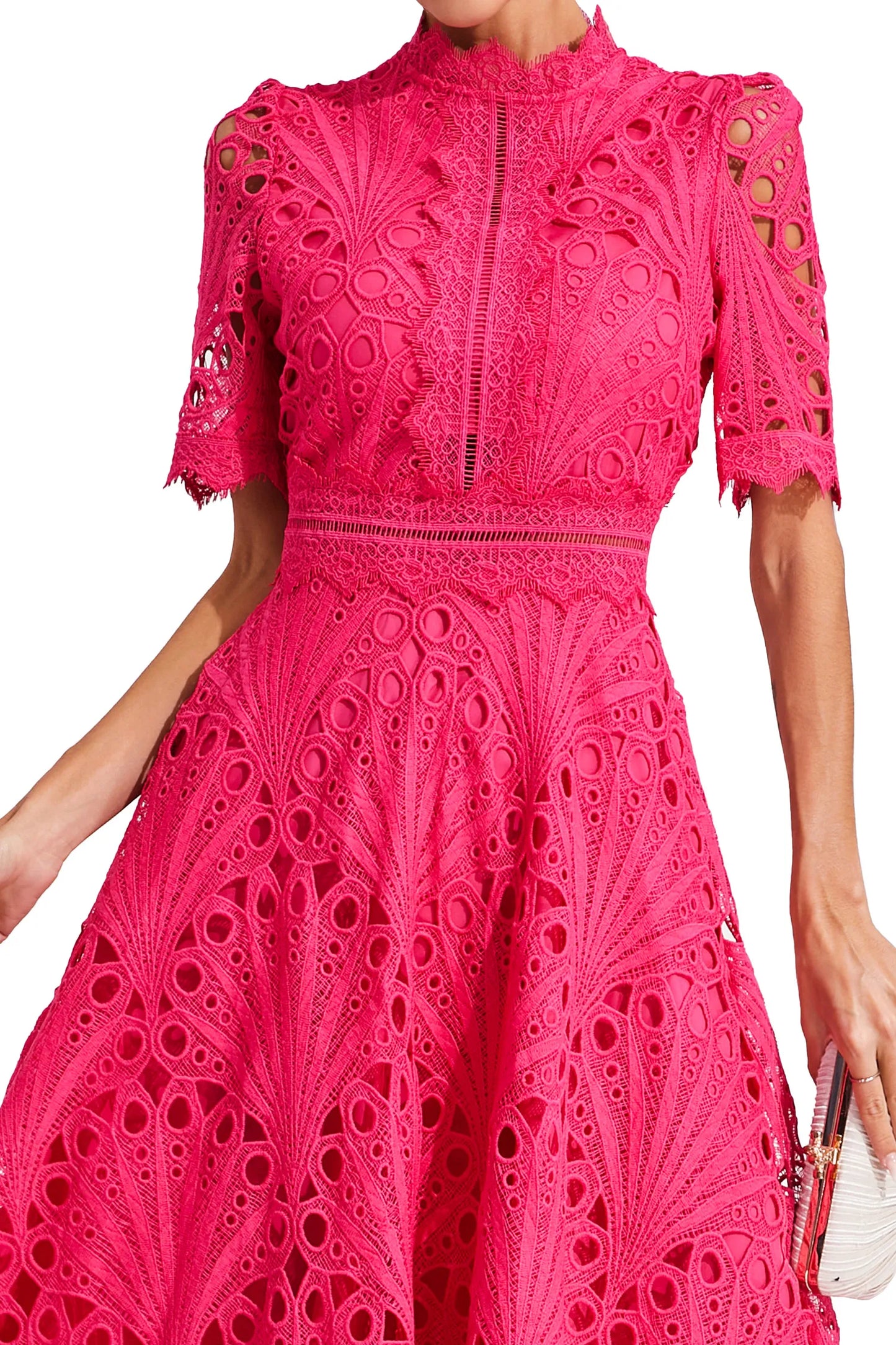 EP | Robe midi élégante en dentelle pour femme