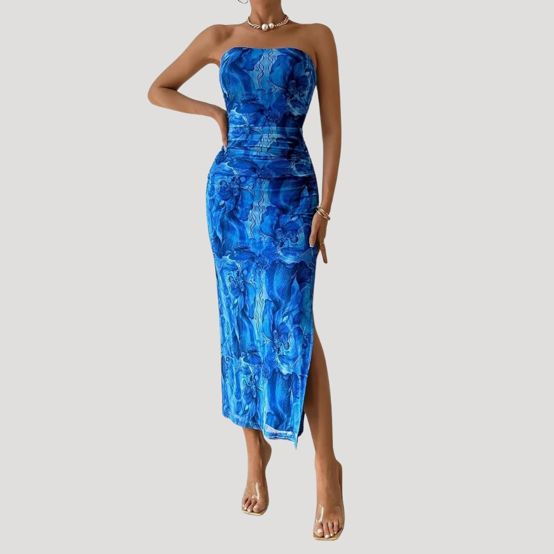 EP | Robe midi d'été florale pour femmes pour les occasions de vacances