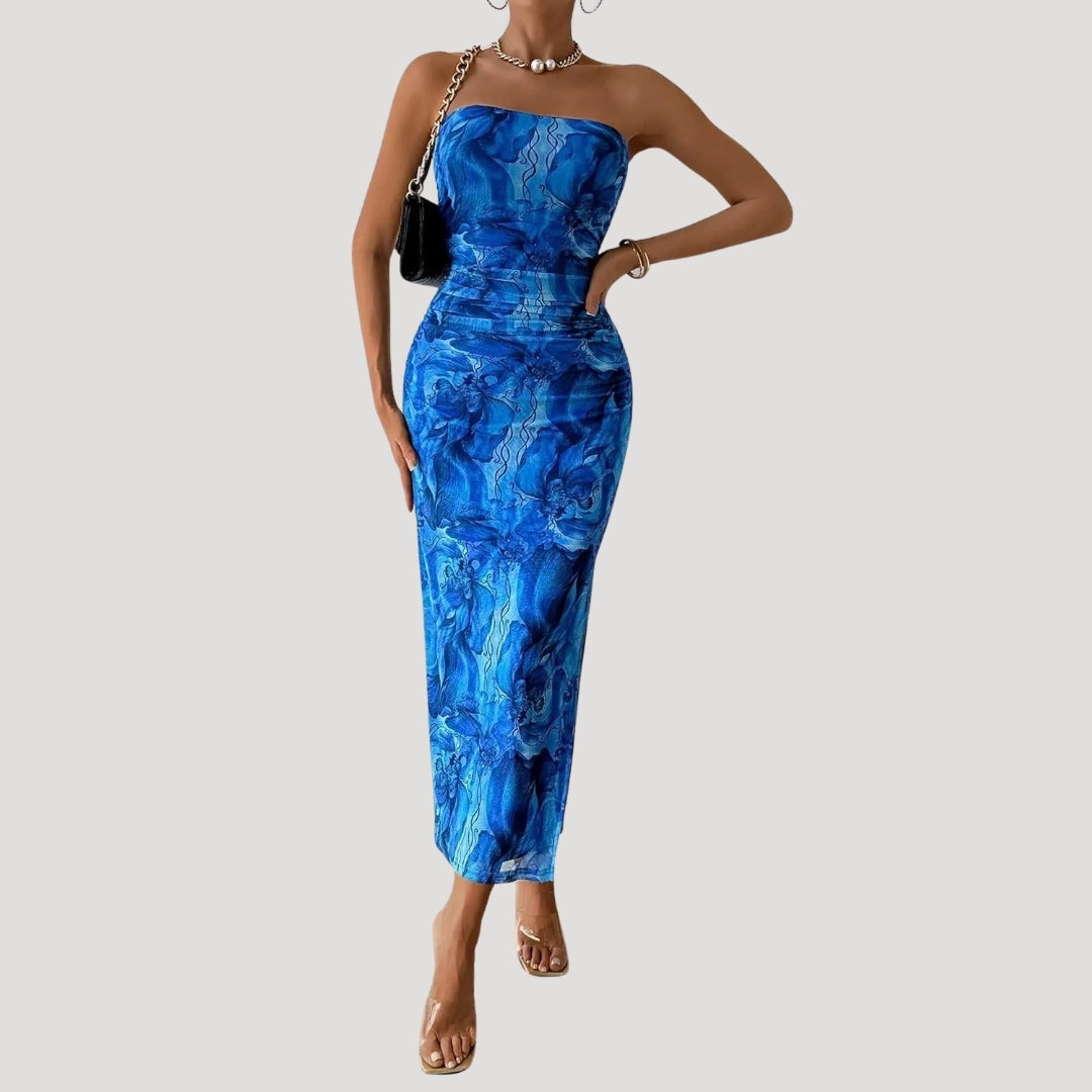 EP | Robe midi d'été florale pour femmes pour les occasions de vacances