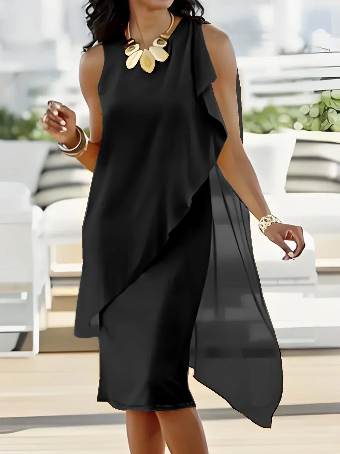 EP | ROBE MIDI SANS MANCHES INTEMPORELLE