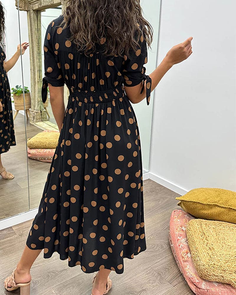 EP | Robe midi avec porte-monnaie Pois