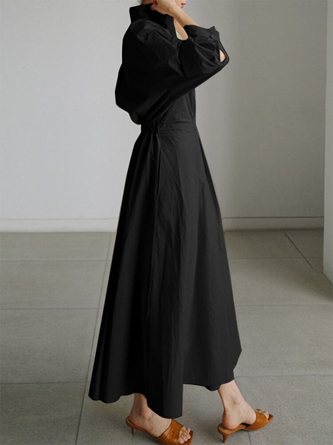 EP | Robe midi chic avec fermeture à boutons