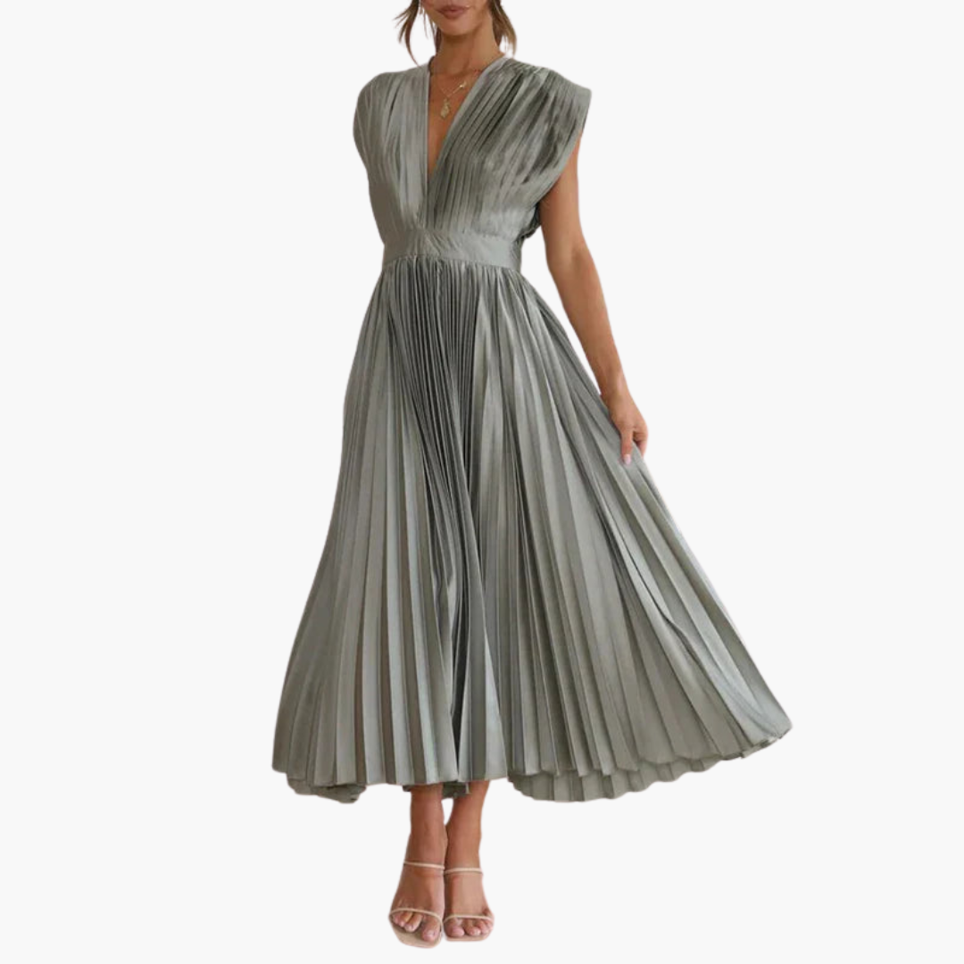 EP | Robe midi florale à manches bouffantes