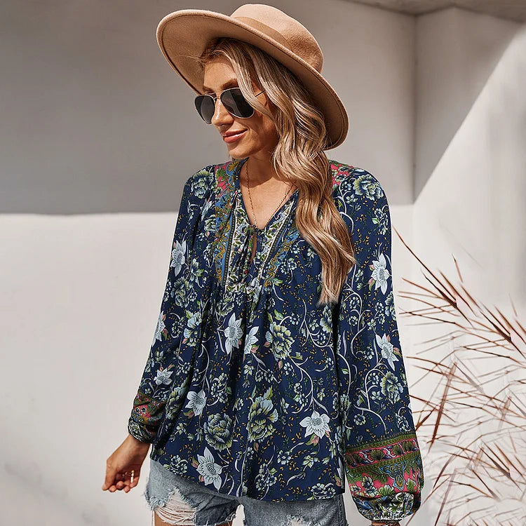 EP | Blouse à manches longues boho à la mode