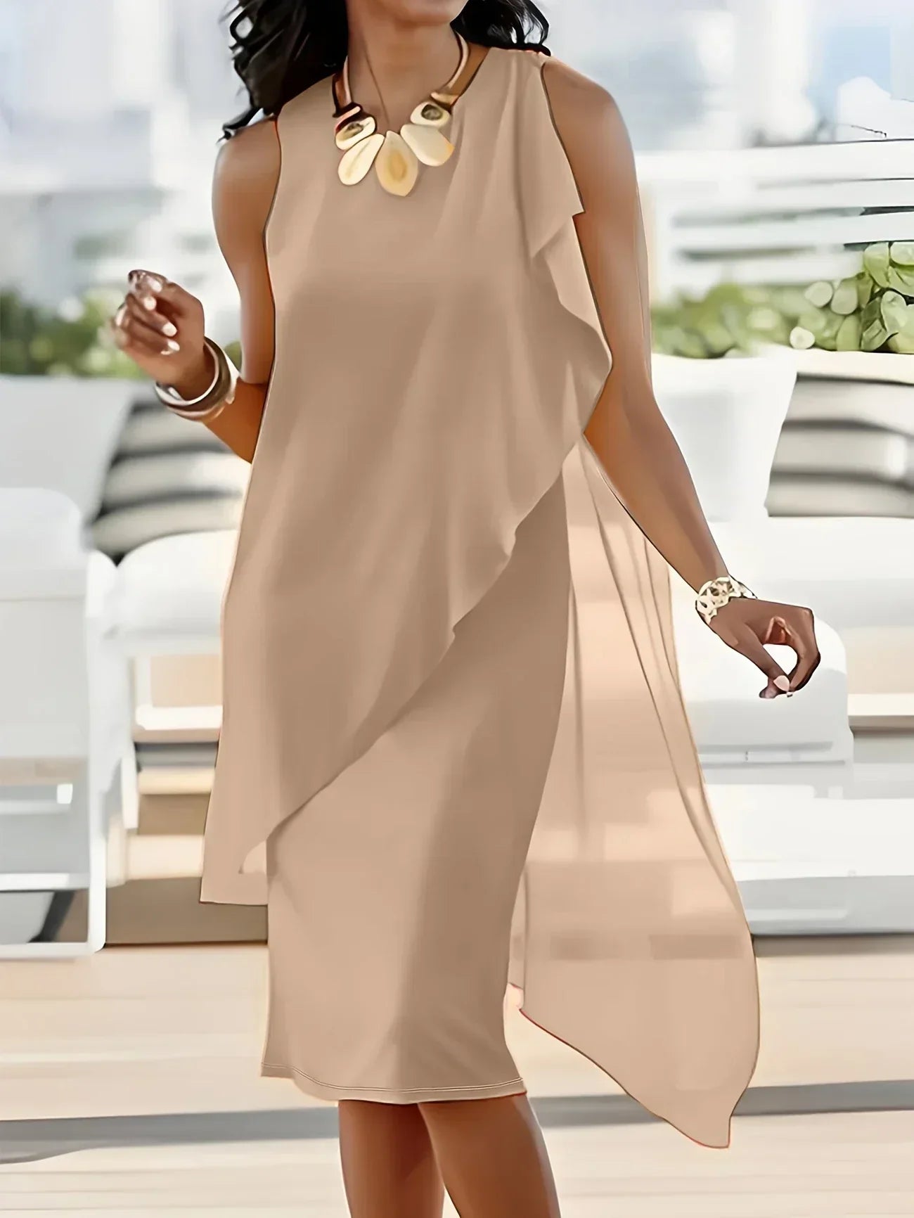 EP | ROBE MIDI SANS MANCHES INTEMPORELLE