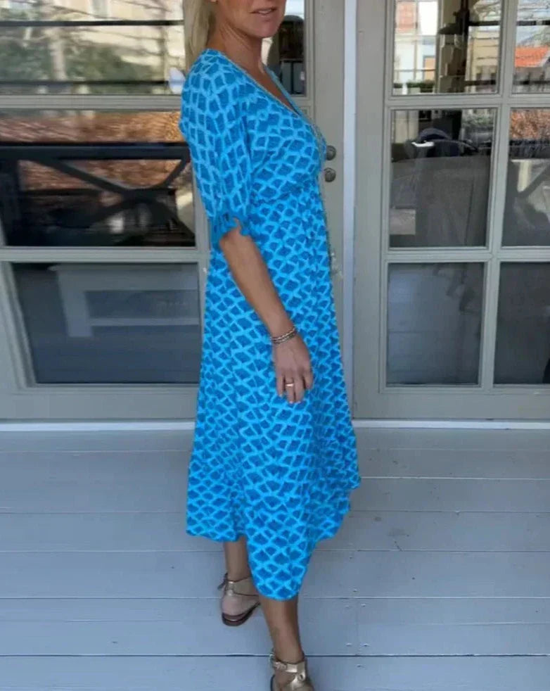 EP | Robe midi confortable et ample avec décolleté en V