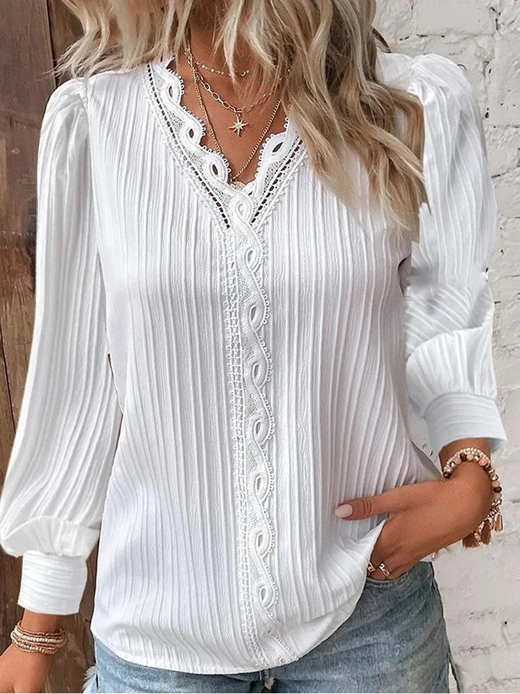 ND | Blouse légère avec détails en dentelle