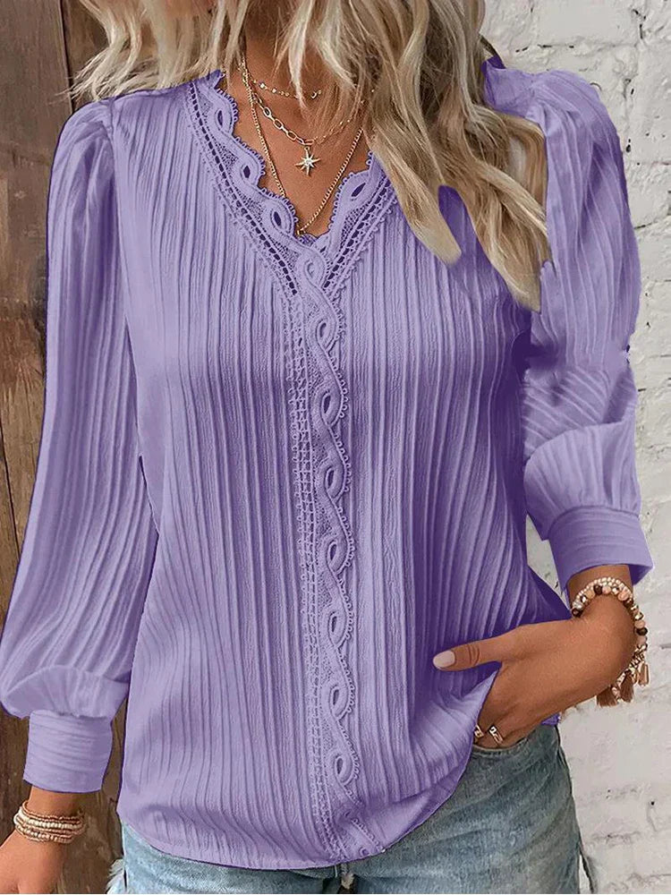 ND | Blouse légère avec détails en dentelle