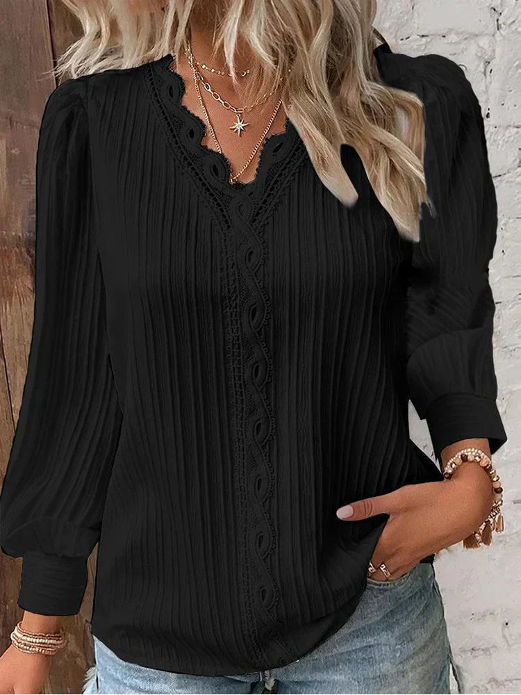 ND | Blouse légère avec détails en dentelle