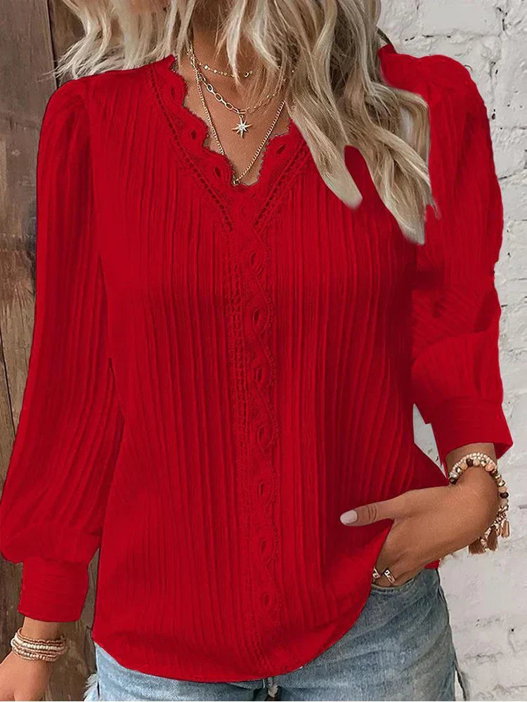 ND | Blouse légère avec détails en dentelle