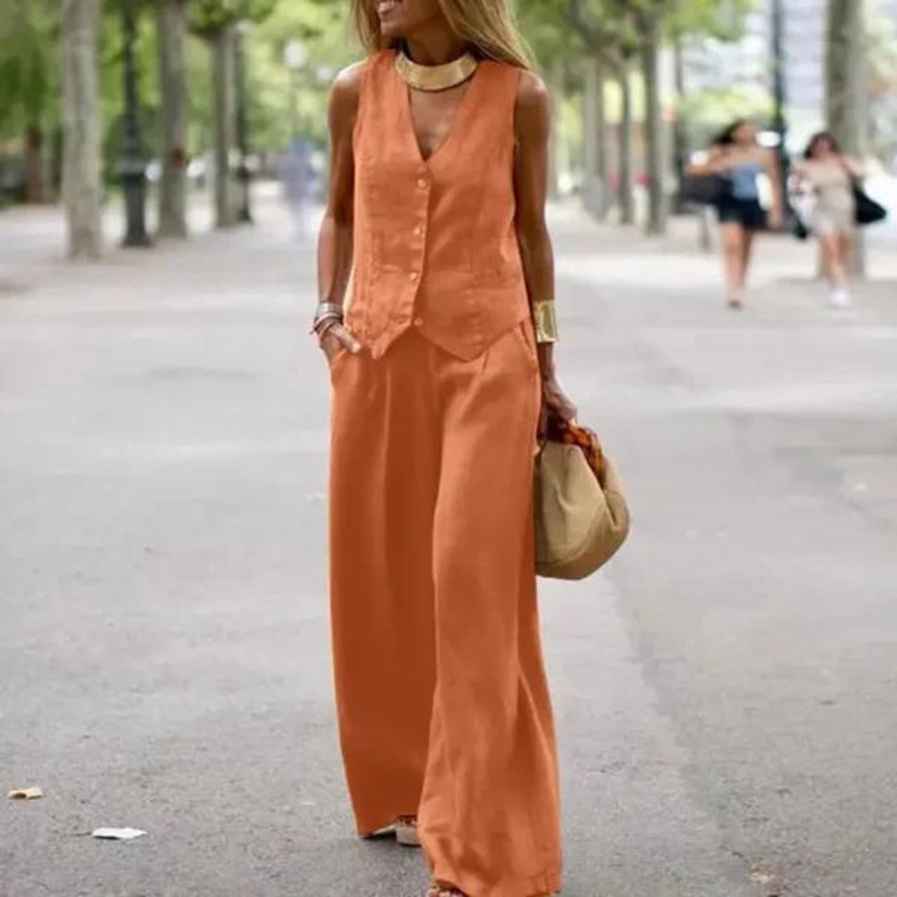 ND | Ensemble élégant pour femmes - top et pantalon