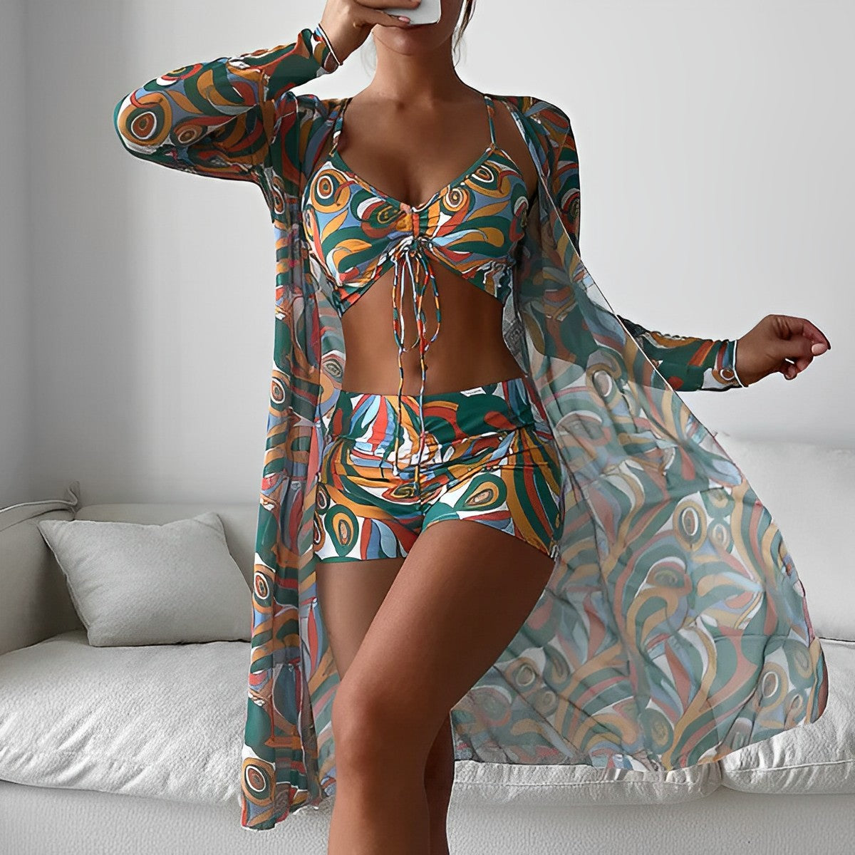 ND | Maillots de bain imprimés avec tourbillon