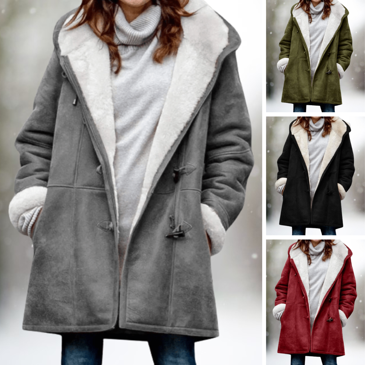 EP | Manteau premium avec capuche mi-longue