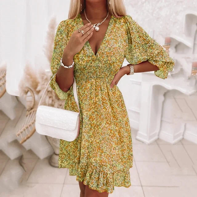 EP | Robe d'été et pull à motif bohème pour femmes