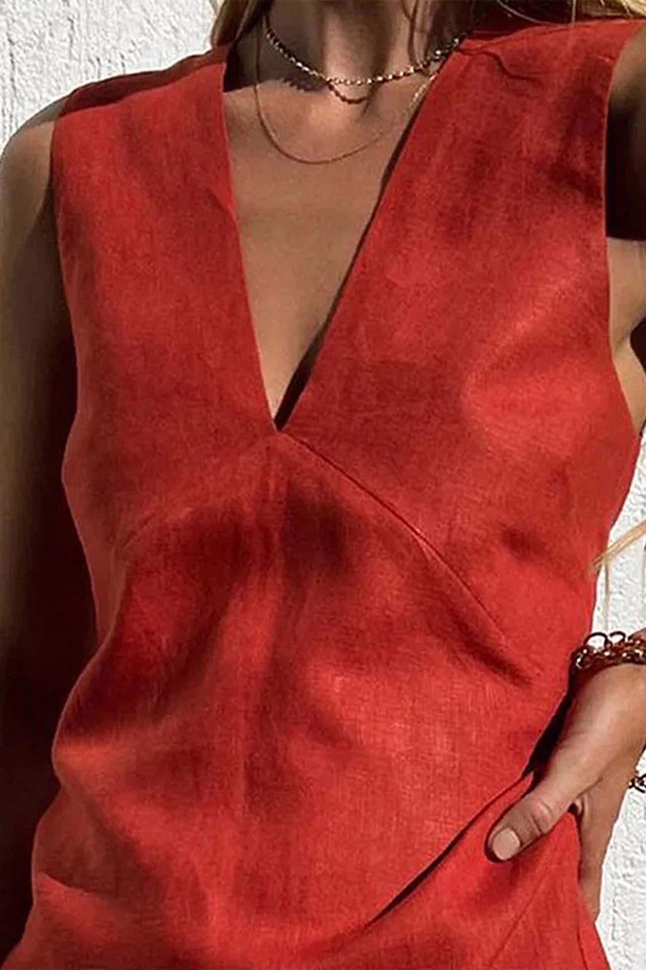 EP | Mini-robe femme col V
