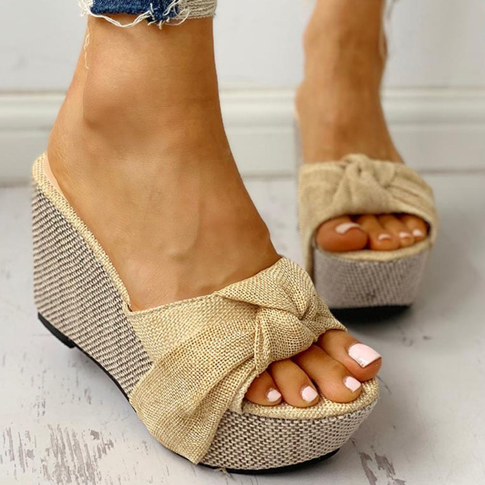 EP | - Sandales à talons hauts compensées Femme