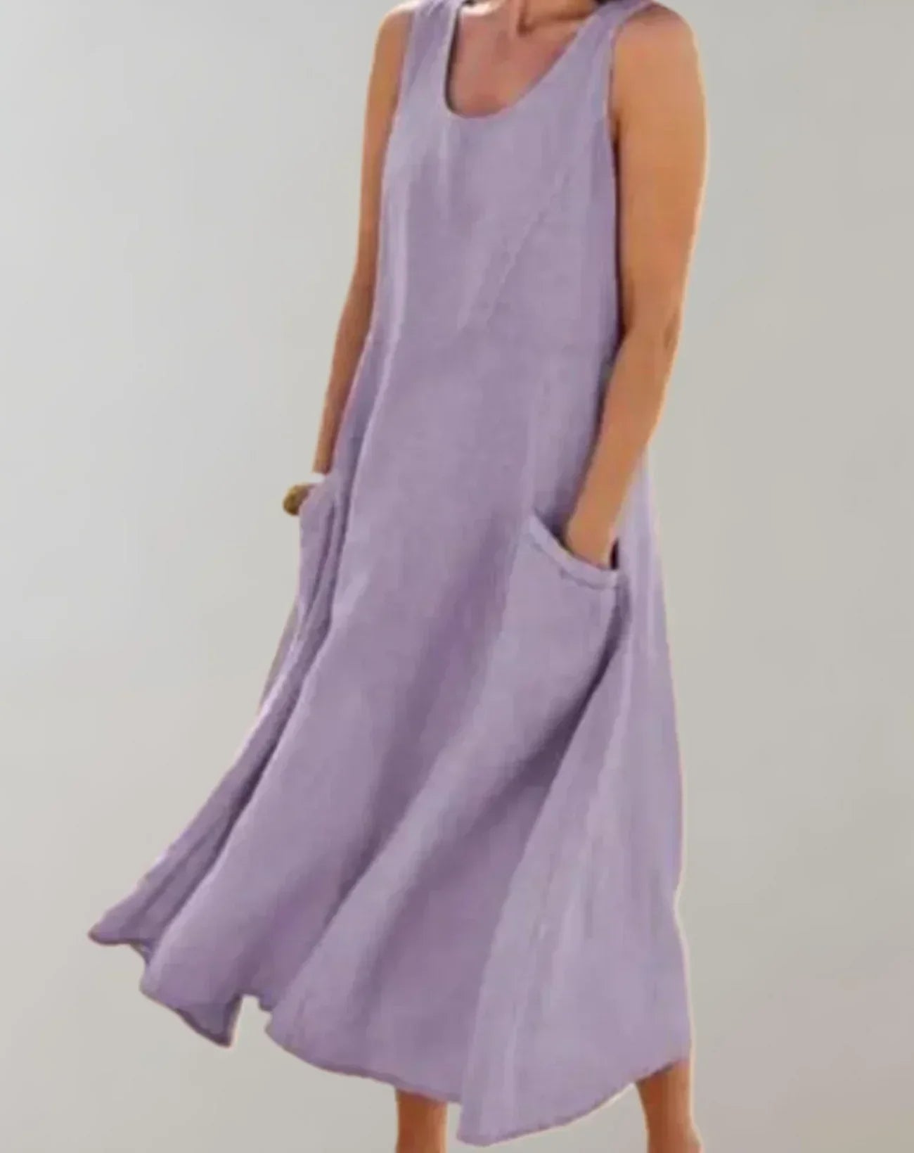EP | Jolie - Robe midi sans manches en lin de coton