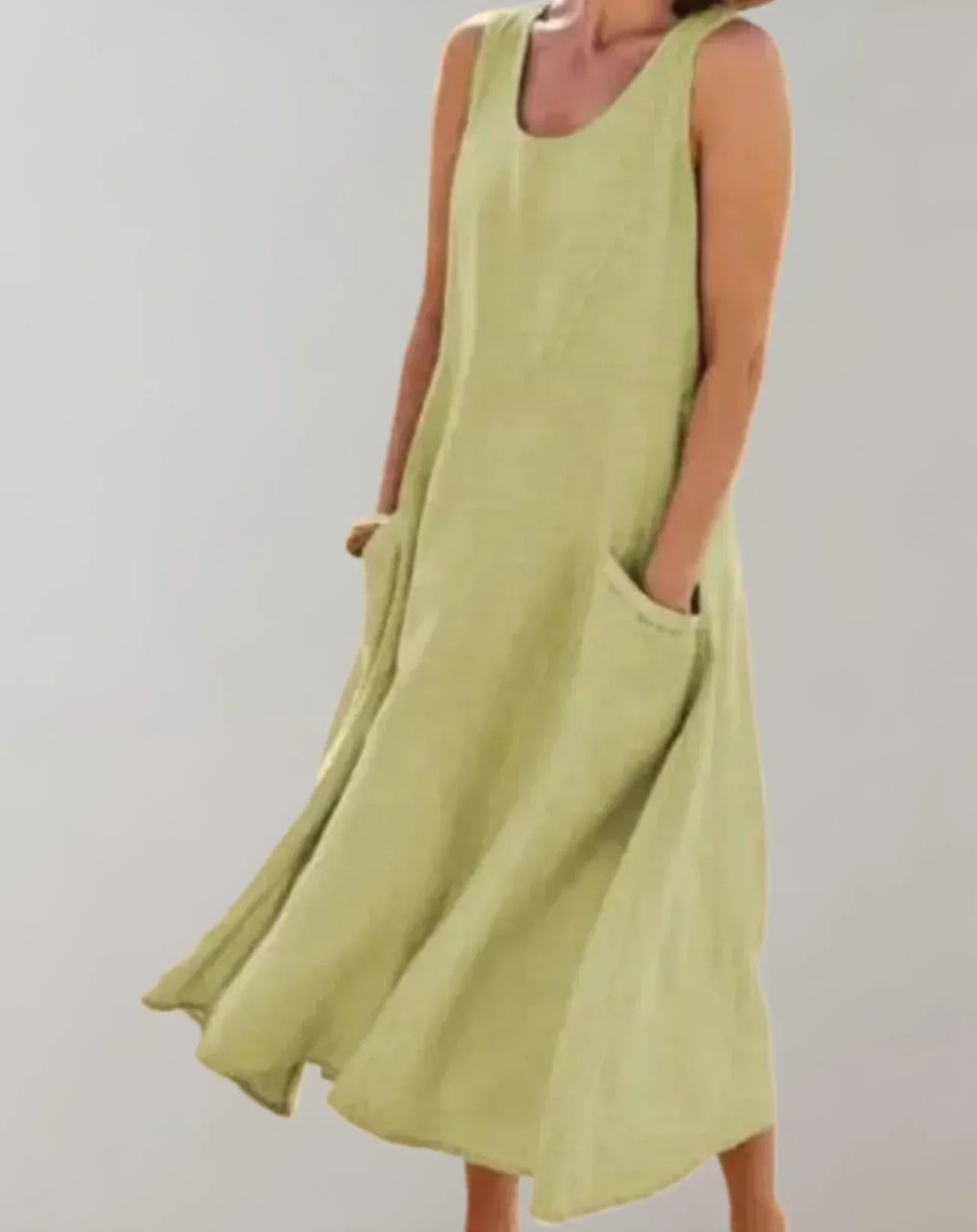 EP | Jolie - Robe midi sans manches en lin de coton