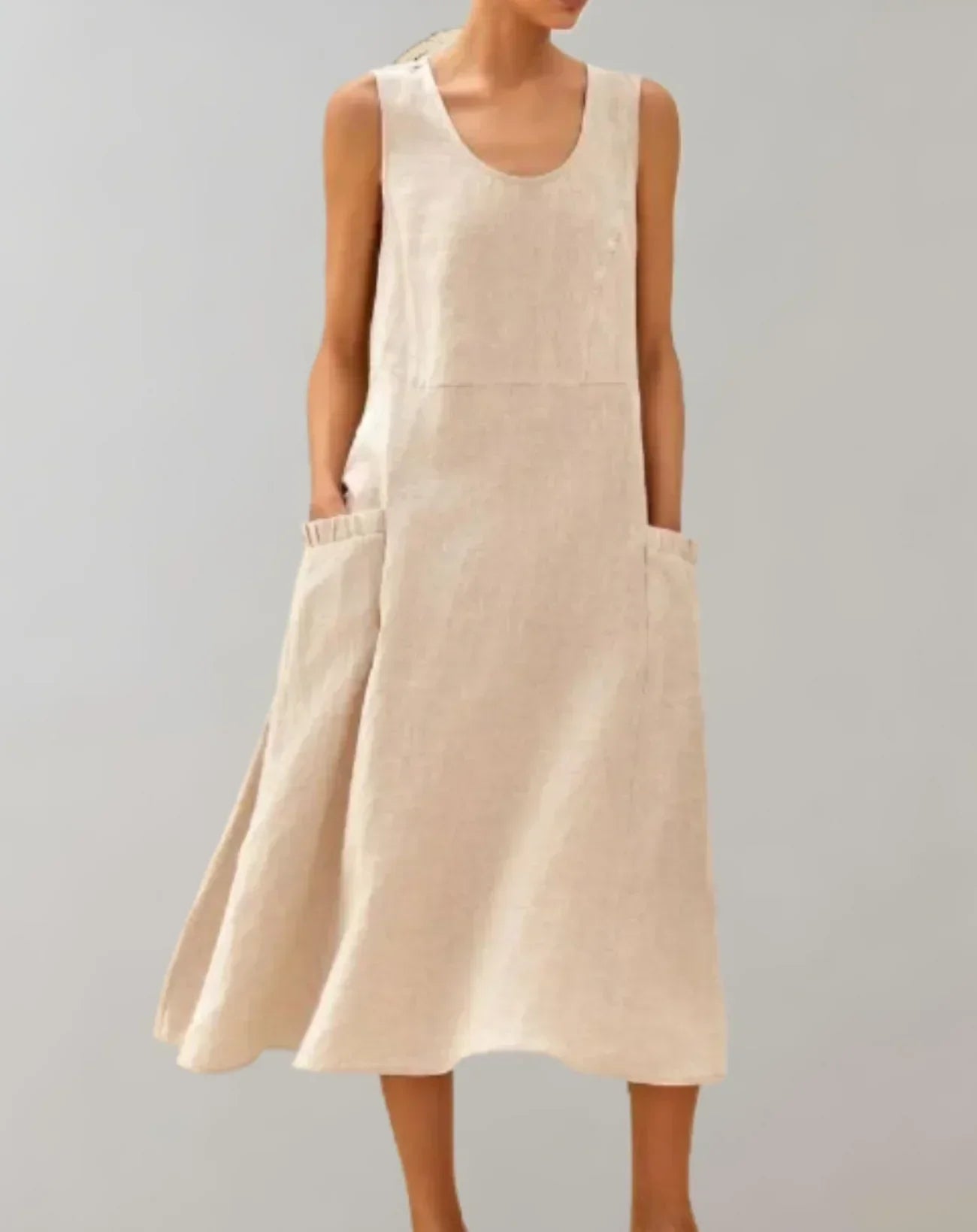 EP | Jolie - Robe midi sans manches en lin de coton