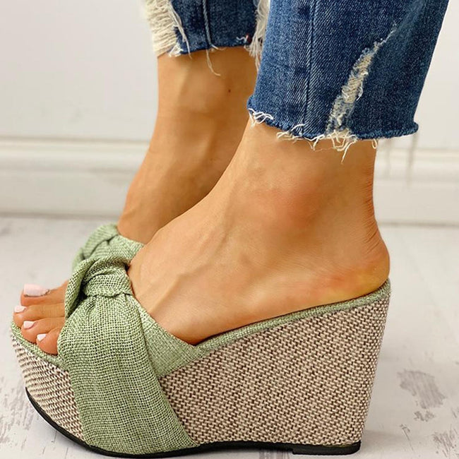 EP | - Sandales à talons hauts compensées Femme
