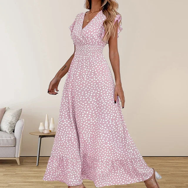 EP | Robe longue élégante à pois