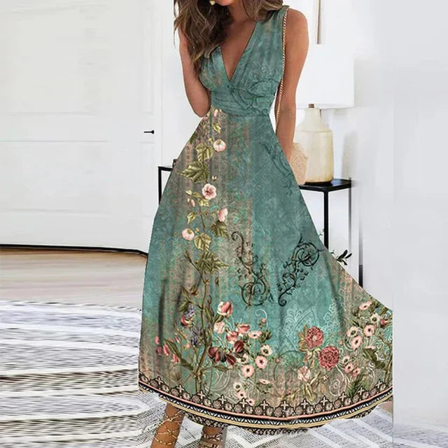 EP | Elégante robe à fleurs avec décolleté en V