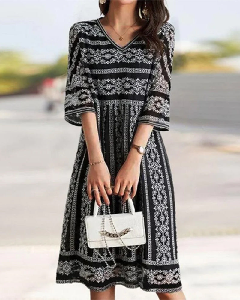 EP | Robe noire midi | Robes midi pour femmes | Robe midi avec manches