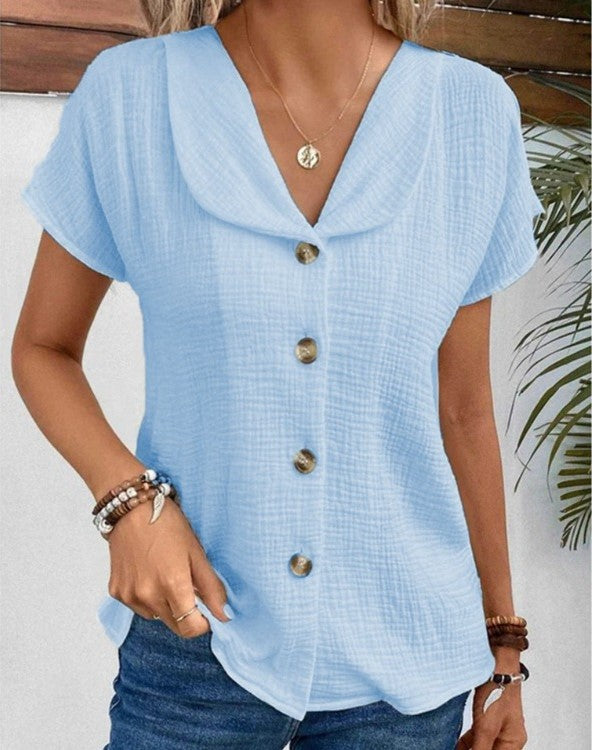 ND | Blouse élégante & stylée à col boutonné