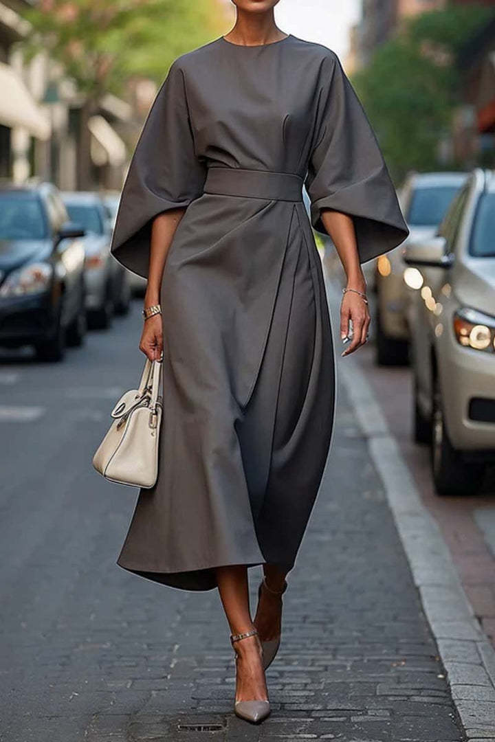 EP | Robe mi-longue chic avec ceinture