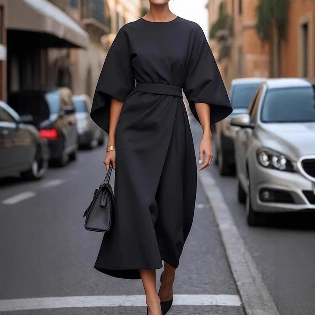 EP | Robe mi-longue chic avec ceinture