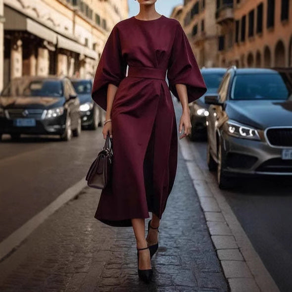 EP | Robe mi-longue chic avec ceinture