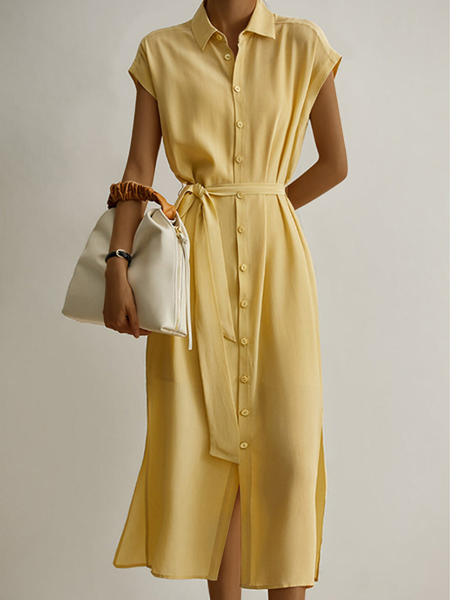 EP | robe chemise travail col bouton robe midi
