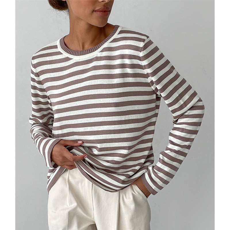ND | T-shirt classique rayé à manches longues