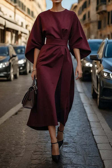 EP | Robe mi-longue chic avec ceinture