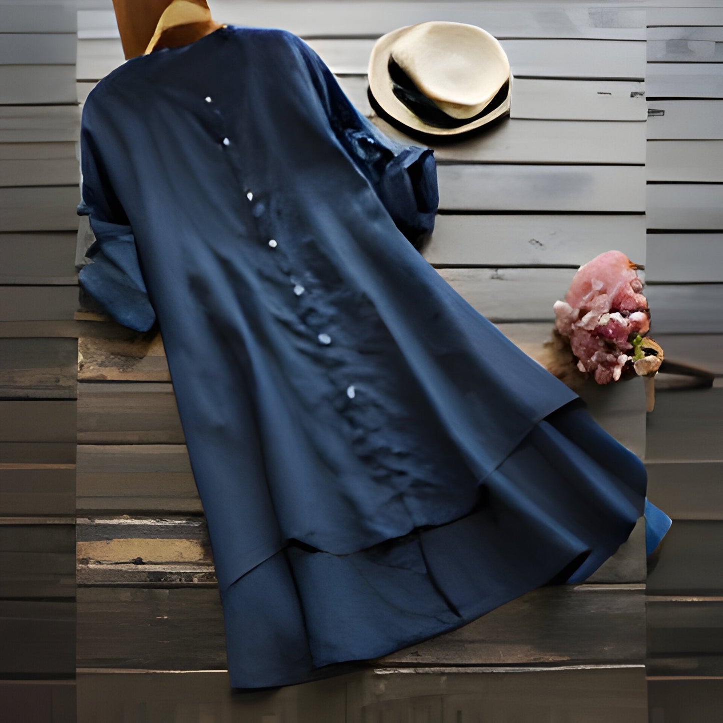 EP | Robe d'été en coton et lin grande taille